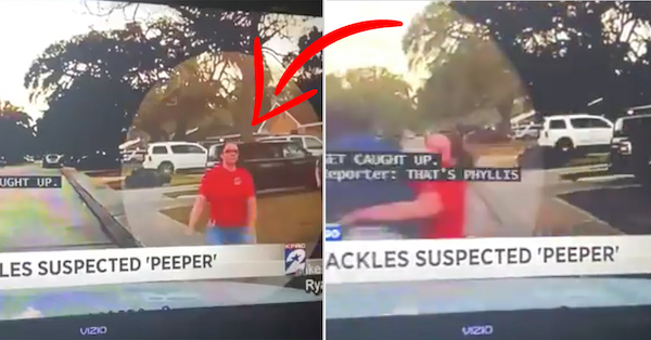 Hero mom LAYS OUT perv peeping on daughter with perfect ...