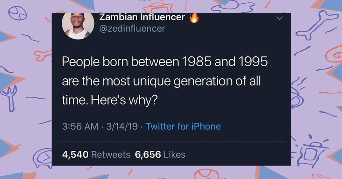 Man explains why people born between 