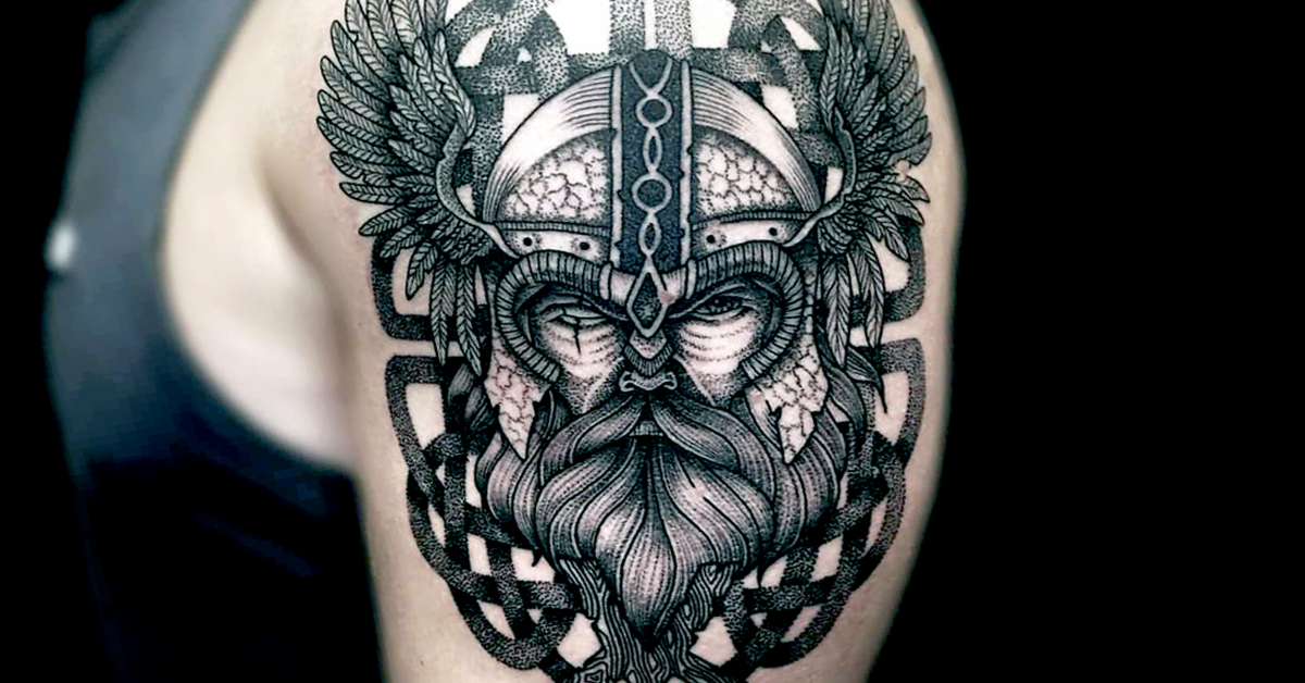 Sleeve Temporary tattoo full arm  Inkotattoo Tagged Viking  INKOTATTOO