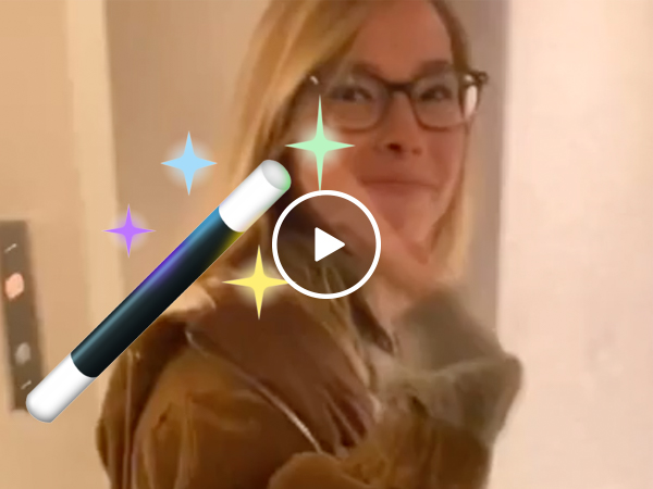 This girl enters a magical elevator at Hogwarts when suddenly... (Video)