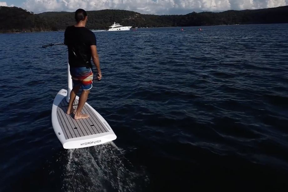 The HydroFlyer feels like a mix of a hoverboard, a jet ski, and flying