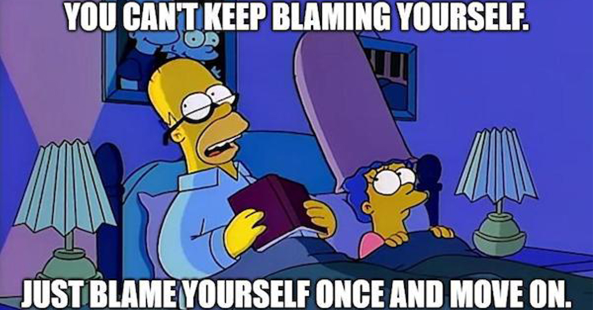 I am blaming you. Blaming yourself. BKCS just yourself. Фраза do you blame yourself what.