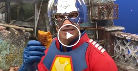 John Cena nom noms a crazy number of empanadas for The Suicide Squad (Video)