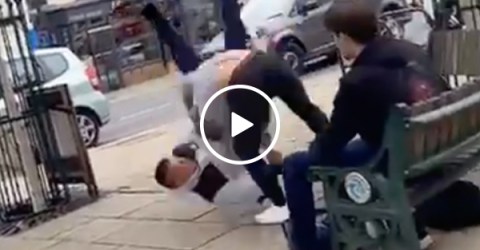 Grown Man tries to bully teen... who's a BJJ World Champion