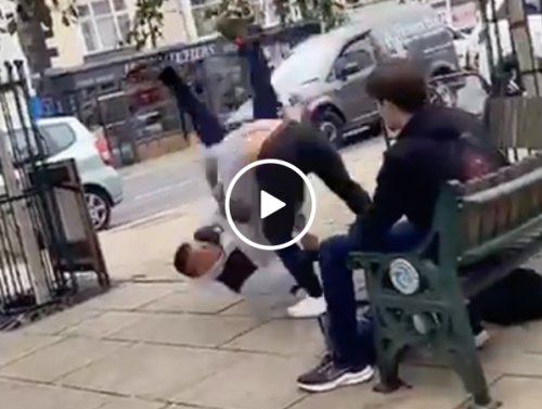 Grown Man tries to bully teen... who's a BJJ World Champion