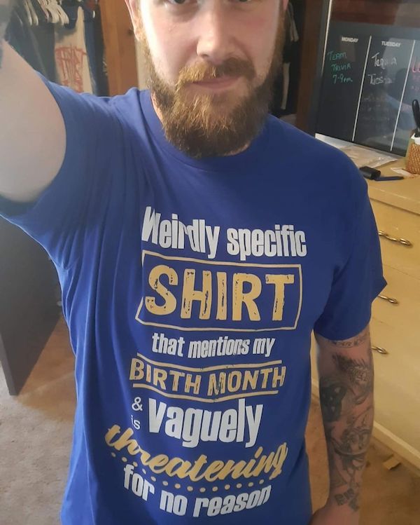 The most absurd tee shirts spotted in the wild