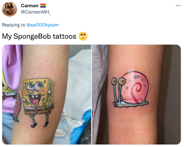 Nautical Nonsense 15 Silly SpongeBob SquarePants Tattoos  Tattoodo