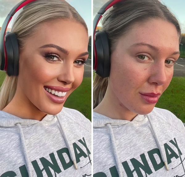 Woman reveals what she really looks like behind editedInstagram photos