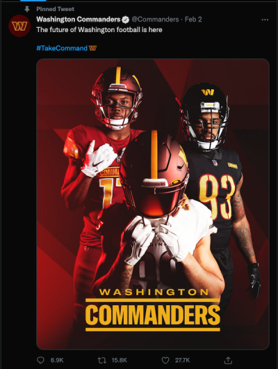 Washington drops the ball, rebrands as the Commanders