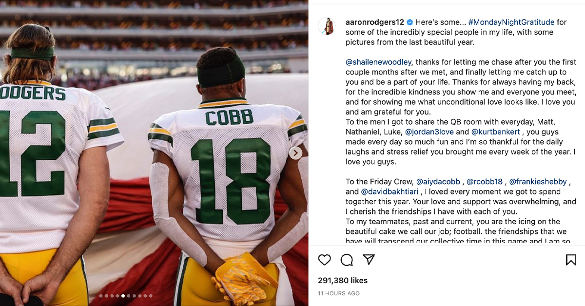 Did Aaron Rodgers just hint at retirement in a cryptic IG post?