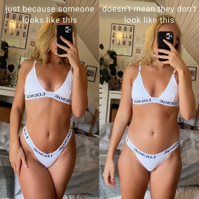 Woman reveals what she really looks like behind edited Instagram photo