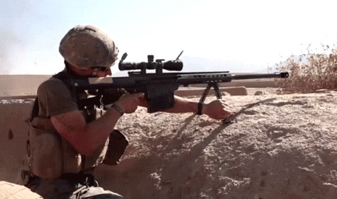 Watch a Marine sniper engage Taliban with Barrett M107 .50 cal rifle