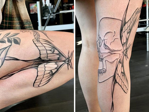 Folding bug tattoo that morphs into skull  YouTube