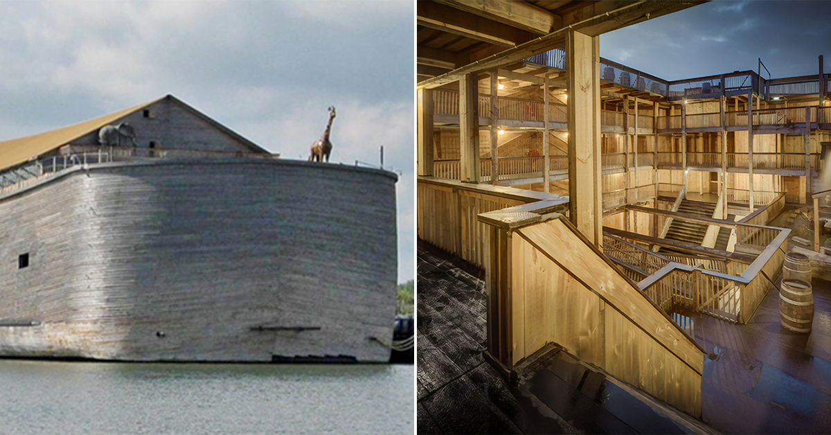 Man builds a life-sized Noah's ark. Sure, we'll bite
