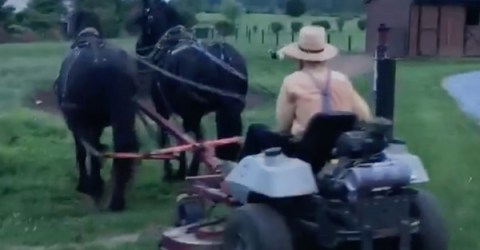 Your lawn mower is only two horsepower? (Video)