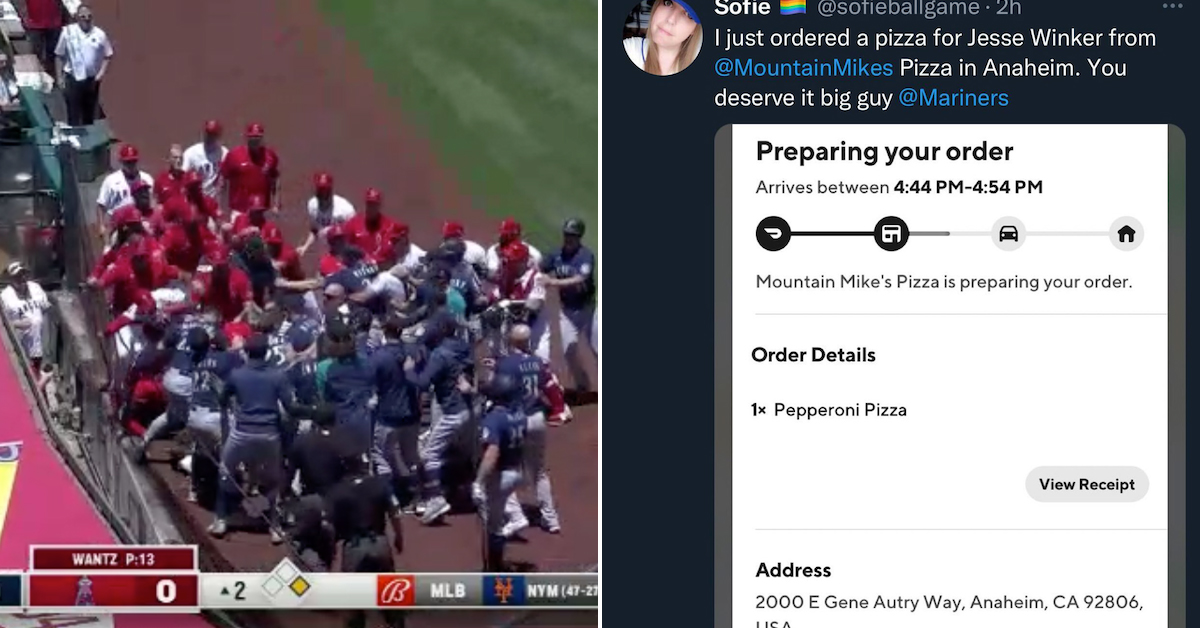 MLB player starts brawl, gets ejected, enjoys pizza party thrown by fan (10 GIFs)