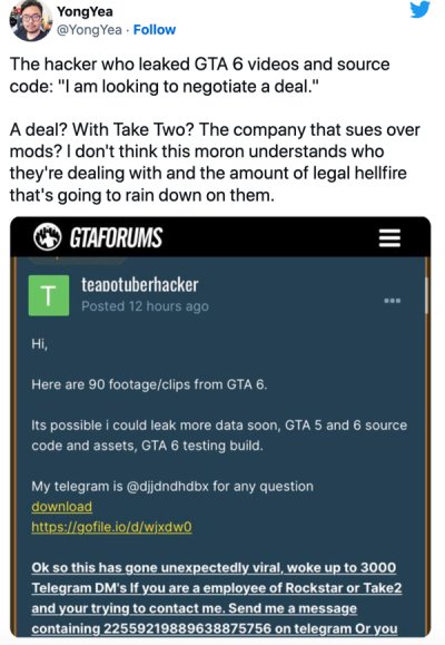GTA 6 Leaks BANNED! Hacker Has SECRET Files, Source Code SOLD