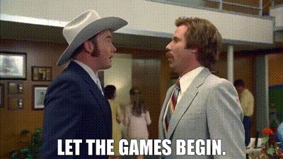 Anchorman - Let the games begin on Make a GIF