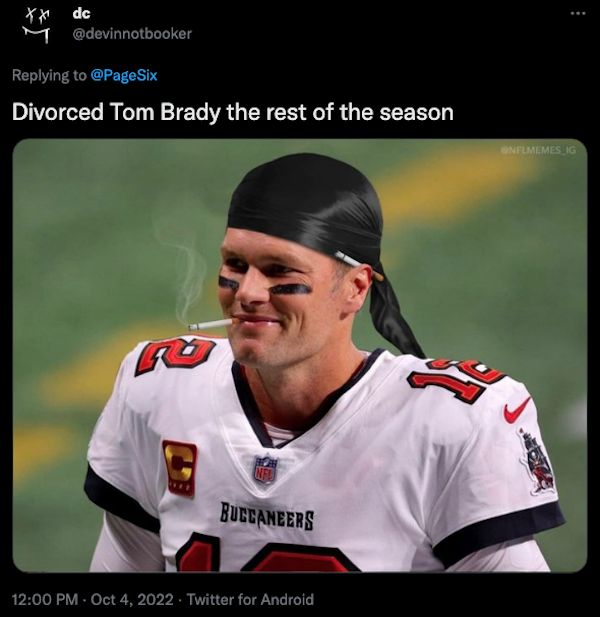 Tom Brady and Gisele divorcing, and we get custody of the memes. picture