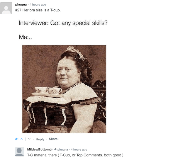 A perfect collection of hilarious comments found around the web