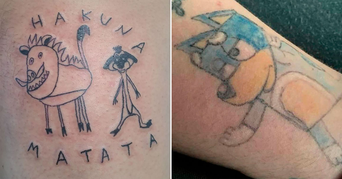 Tragically bad tattoos are permanently etched into our brains forever