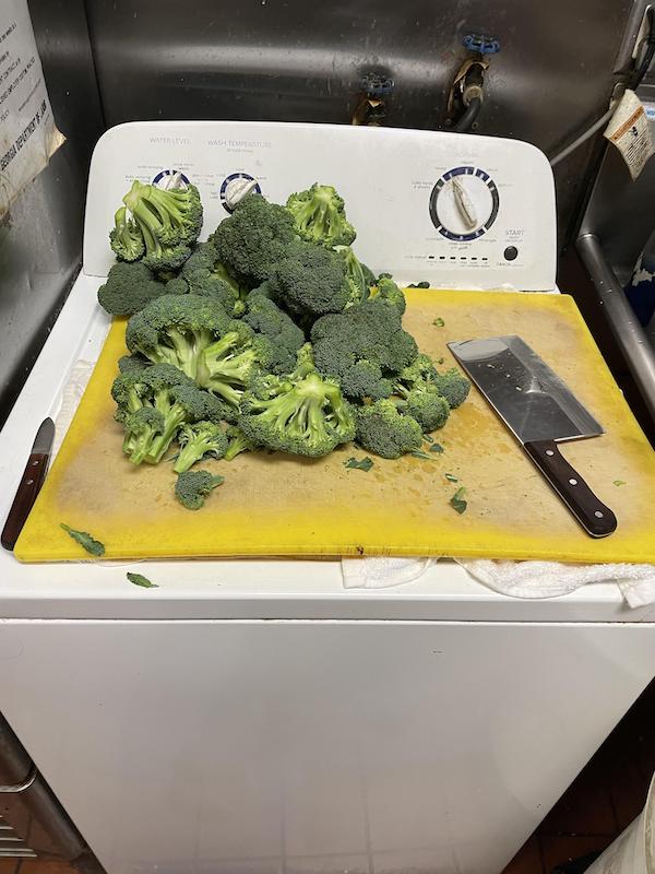 Home cooking can be messy, restaurant cooking *is* chaos
