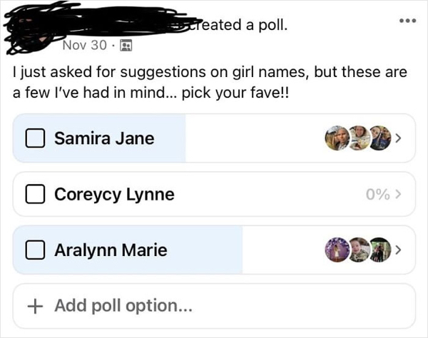 Baby names so terrible they've set back humanity at least a decade