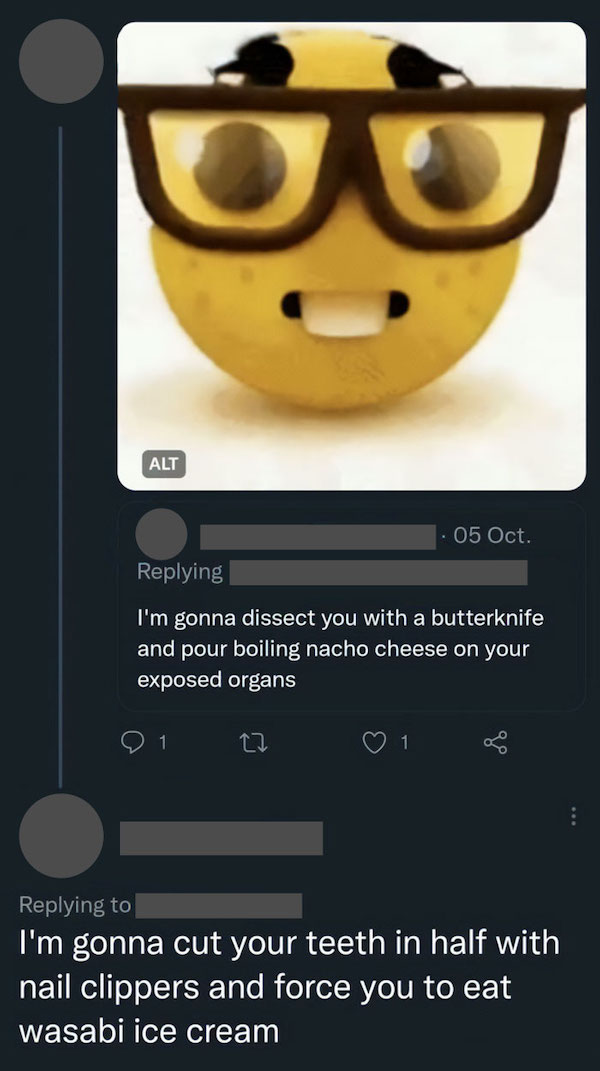 Threats so creative, we can't help but admire them