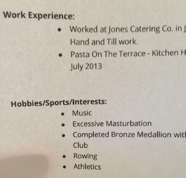 Bad resumes so funny I'd actually offer them a job