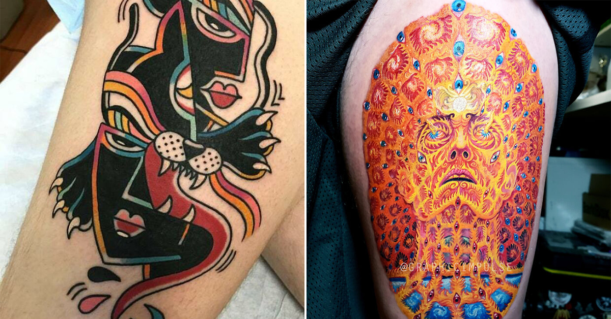 trippy tattoo designs I made for some redditors : r/trippyart