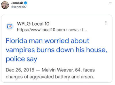 People are playing the Florida Man Game again and it's insane