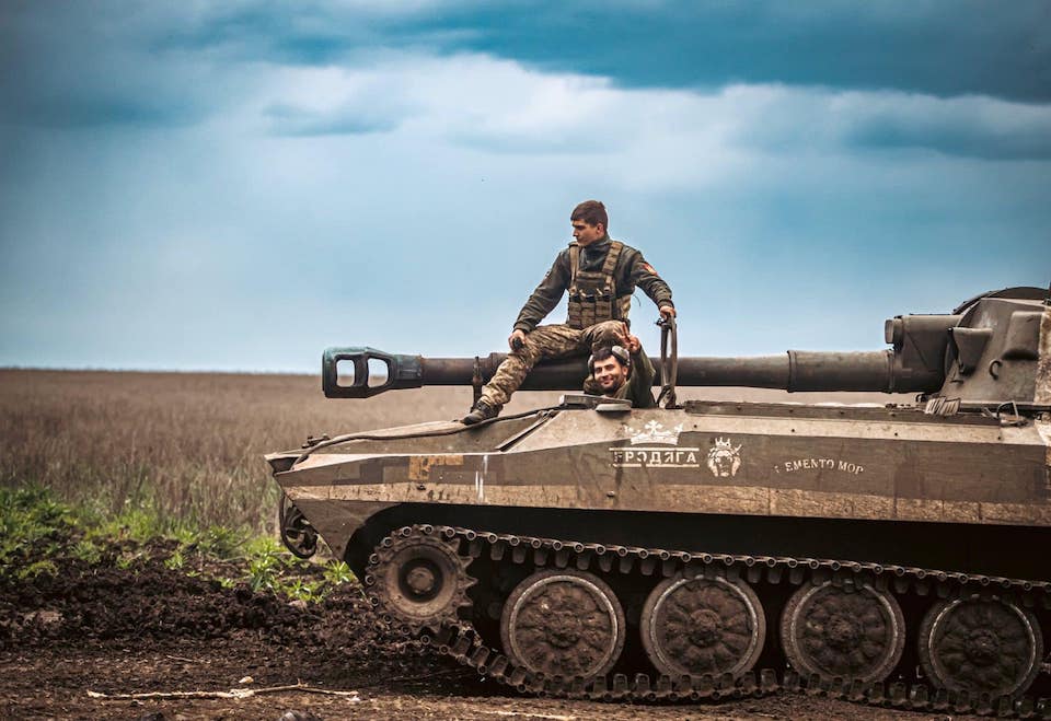 Ukrainian War Combat Night Photos Perseid Meteor Shower 53rd Firefight