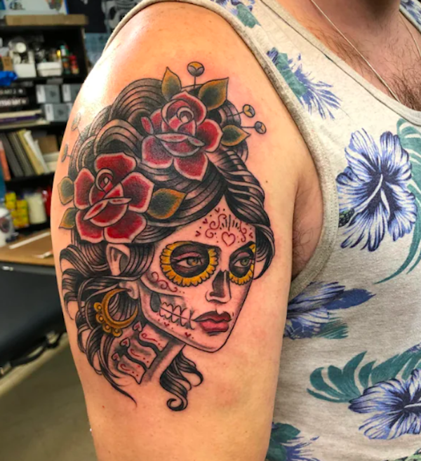 Dia de Los Muertos traditional style from Jeff at Southside Tattoo in Austin  TX – Tattoo Lover Family