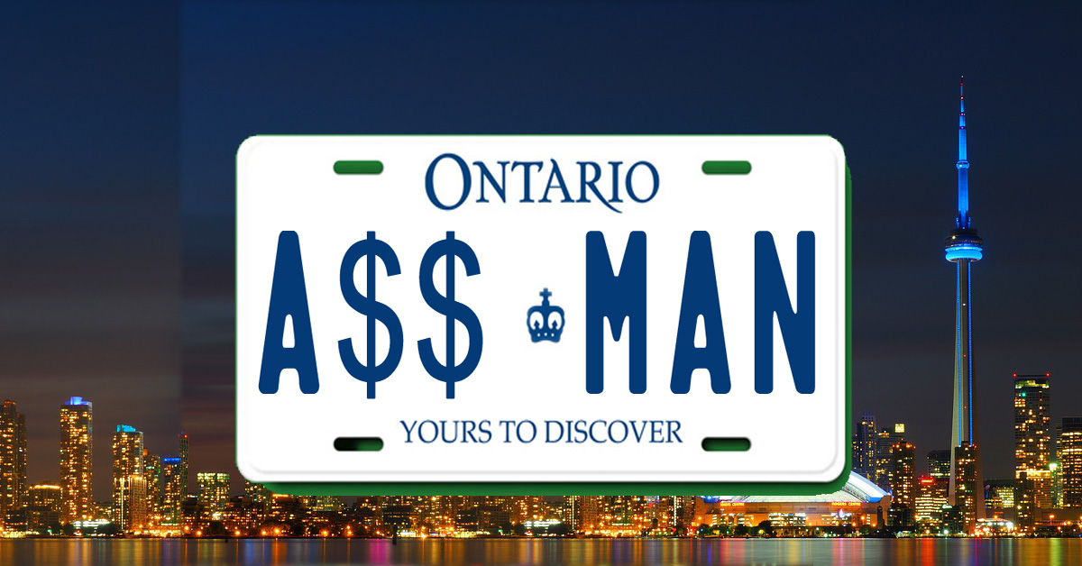 Ontario releases a list of rejected personalized plates