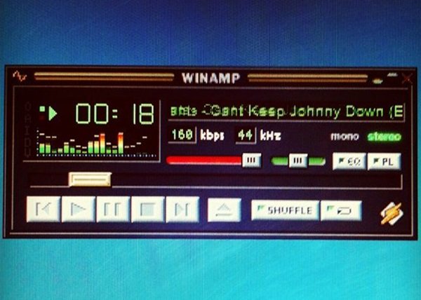 Winamp Machine Throwback to the Glory Days of the Internet