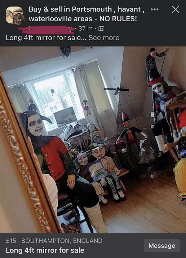 Well, that's one way to sell a mirror, I suppose