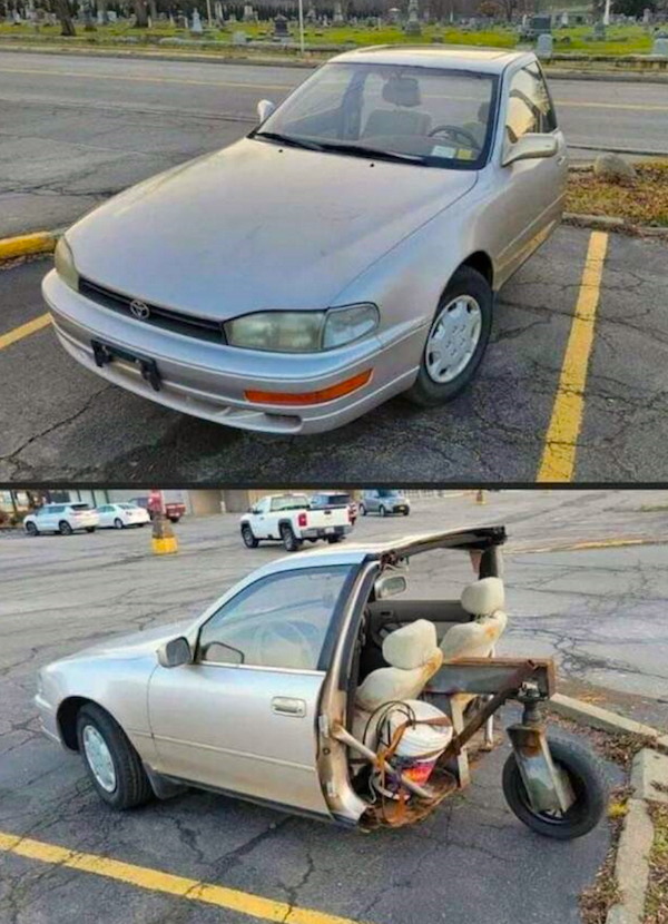 DIY mods on WTF Wheels Funny Cars Built by Stupid Drivers Top FAILs