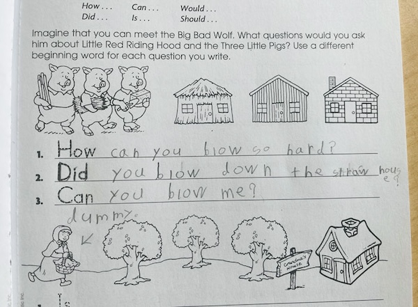 Homework answers that get an A+ in hilarity (but an F in correctness)
