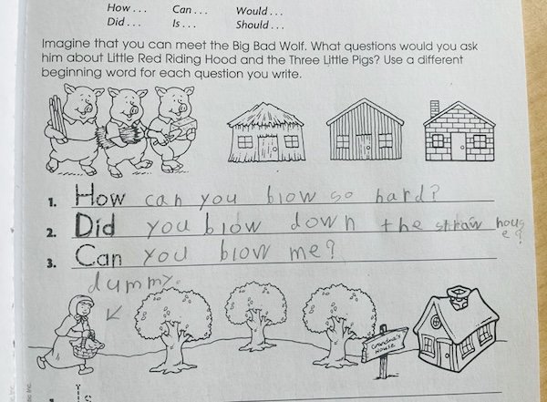 Homework answers that get an A+ in hilarity (but an F in correctness)