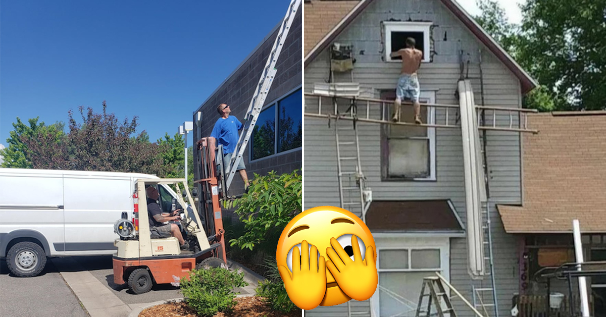 I know a ladder (and OSHA) HATES to see these guys coming (32 Photos)