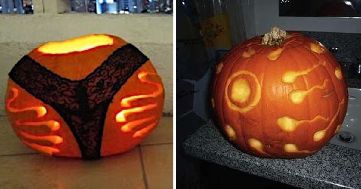 NSFW jack-o’-lanterns for all you dirty little heathens out there (20 Photos)