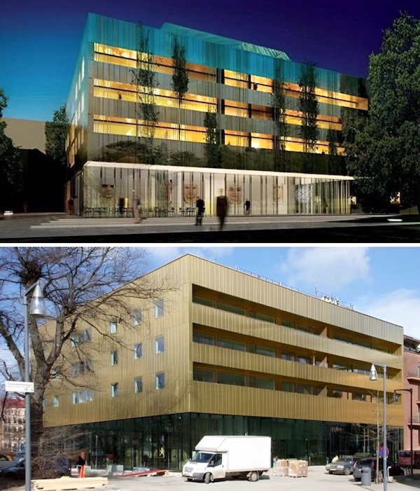 These buildings' finished products don't quite match their concepts